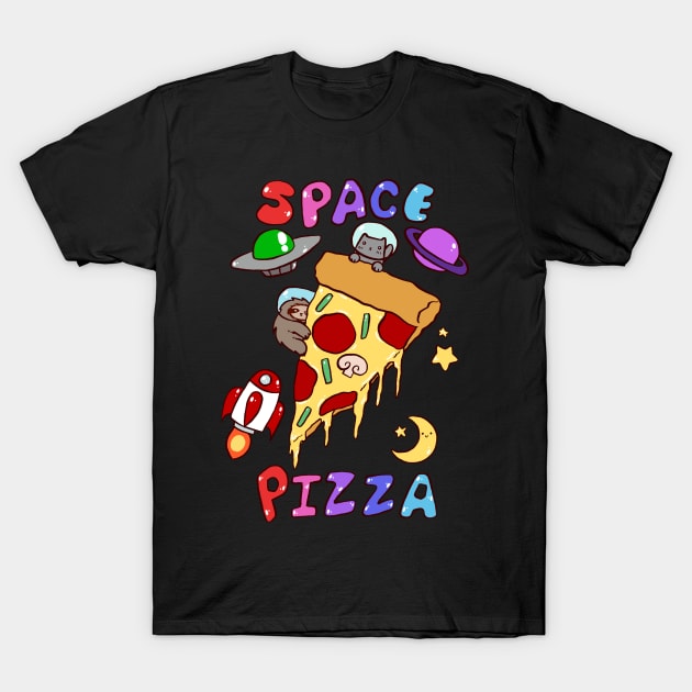 Space Pizza T-Shirt by saradaboru